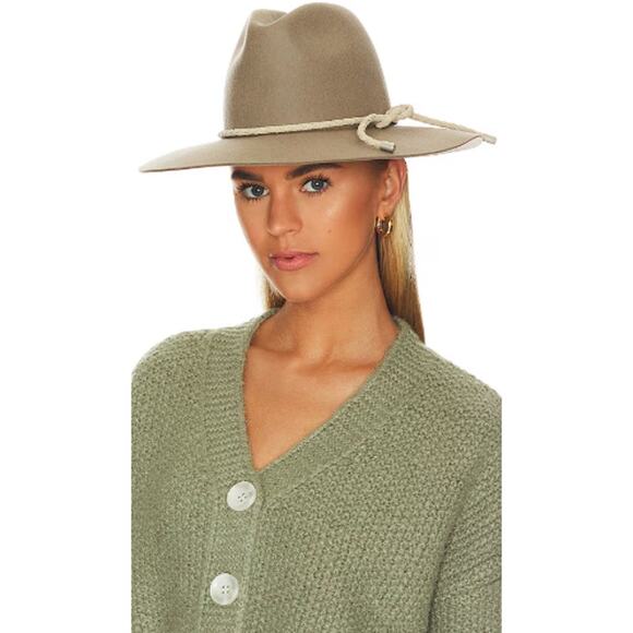 Rag & Bone Valencia Wool Fedora Hat Warm Grey NWT main image 6
